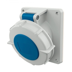 TOMA EMPOTRABLE 32AMP 2P+T 250V AZUL 6H IP67