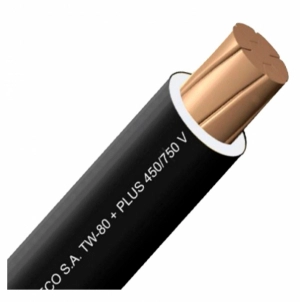 CABLE TW-80+PLUS 450/750V 14AWG NEGRO
